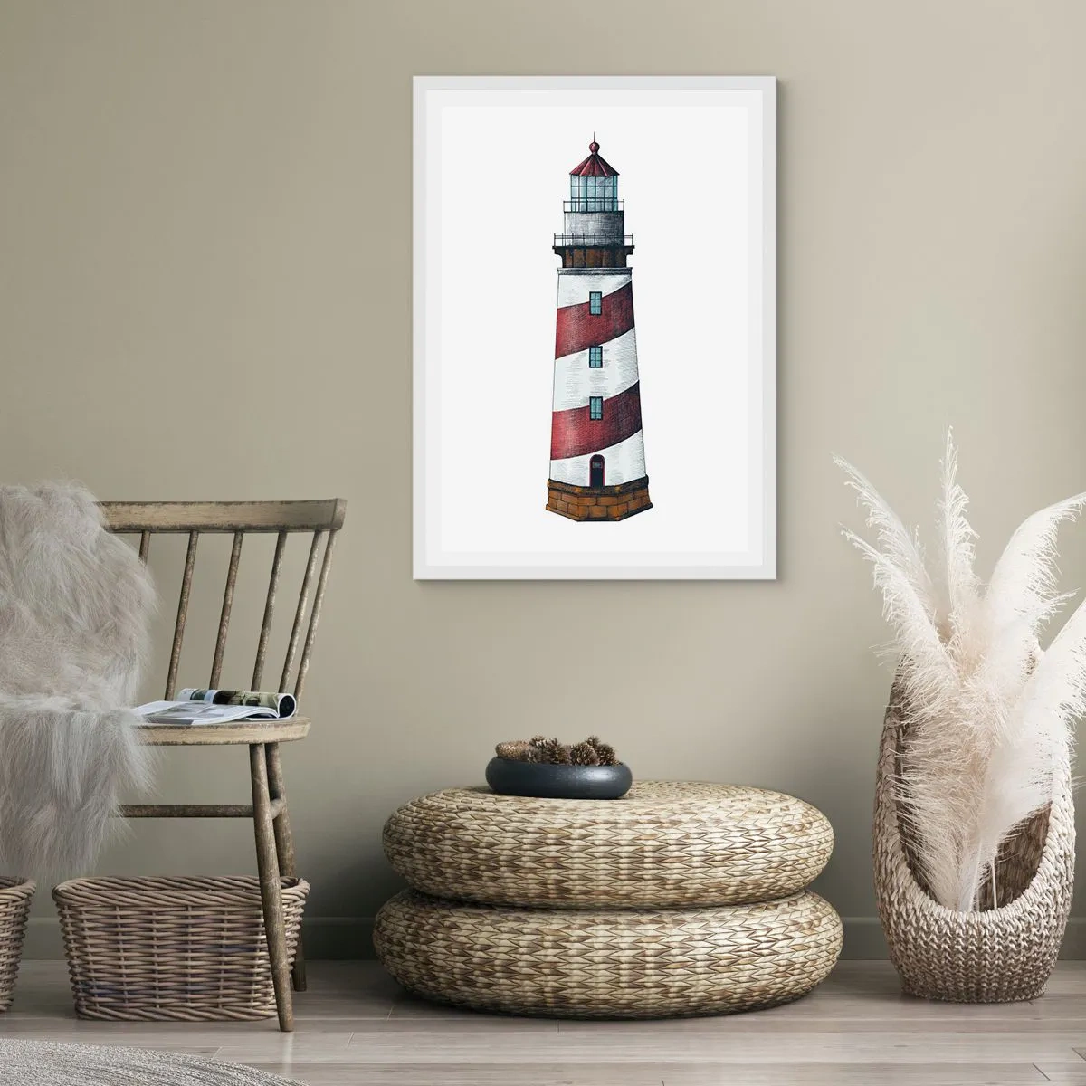 Affiche dans un cadre blanc - Poster - Toujours sur ses gardes - 70x100 cm