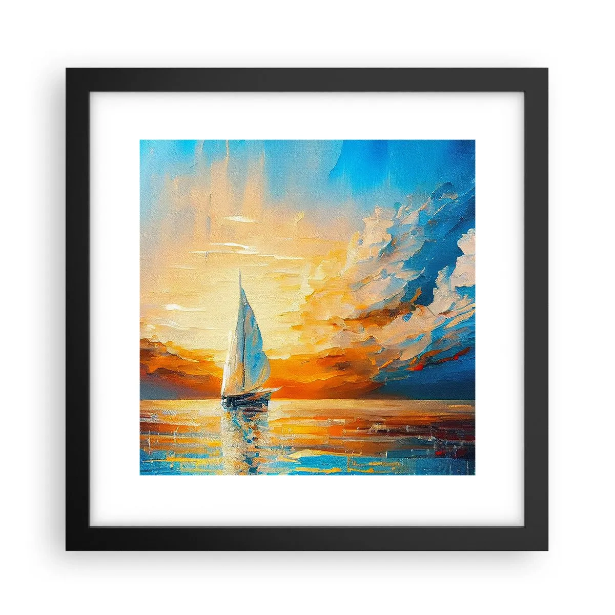 Affiche dans un cadre noir - Poster - Expédition en or - 30x30 cm