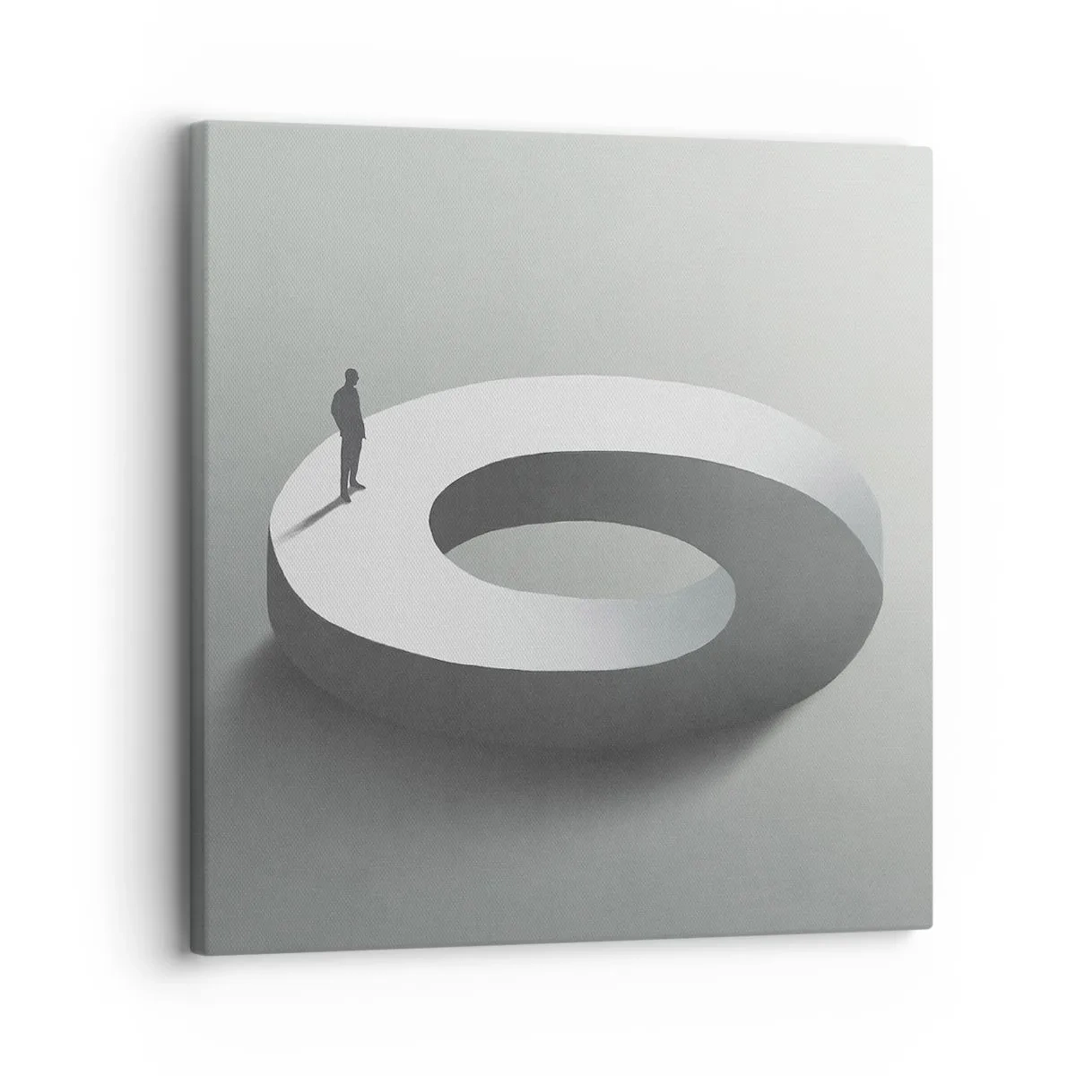 Impression sur toile - Image sur toile - Et sois intelligent ici - 30x30 cm