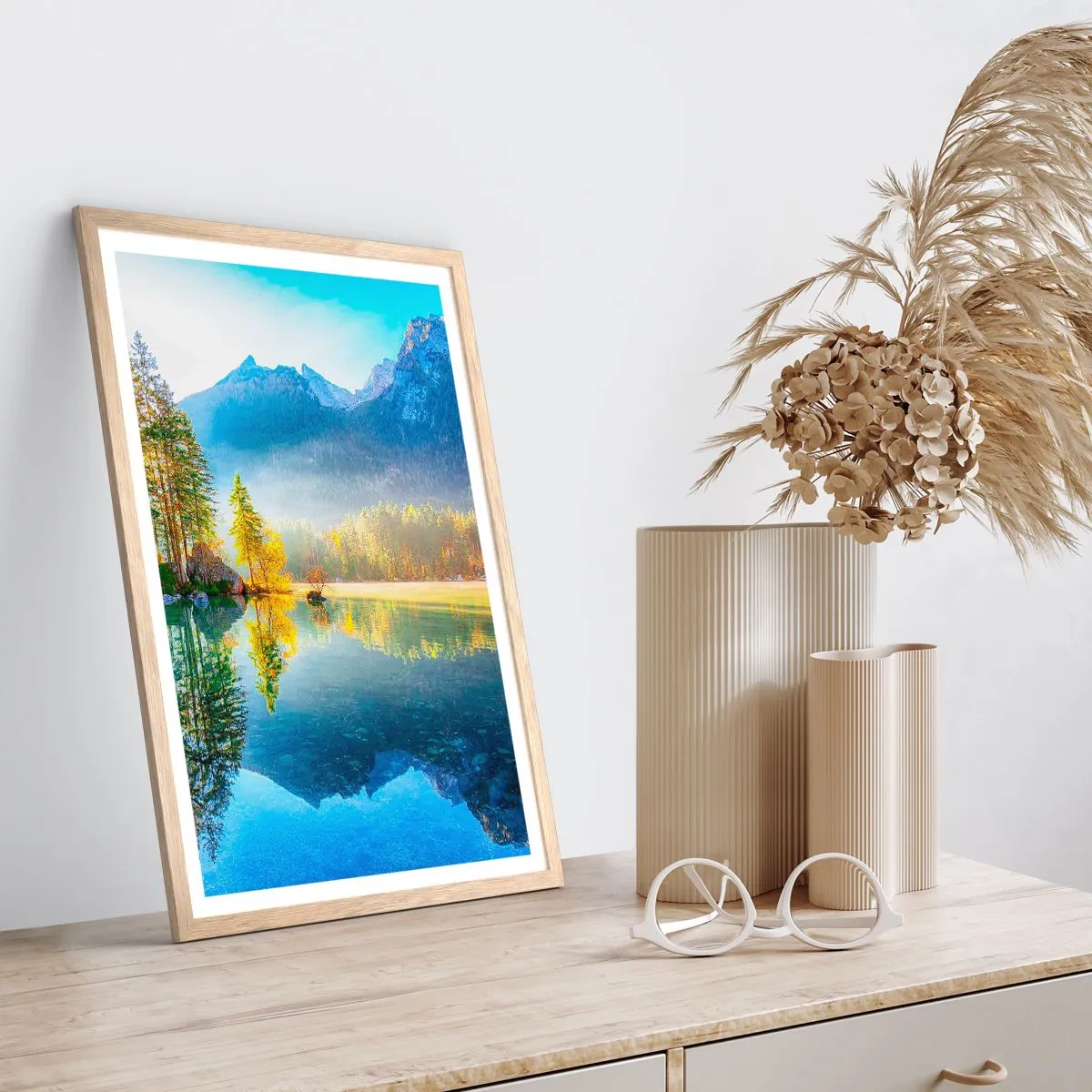 Affiche dans un chêne clair - Poster - Majesté et douceur - 30x40 cm