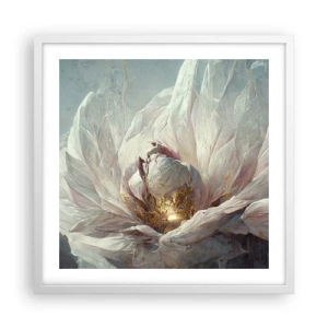 Affiche dans un cadre blanc - Poster - Il fleurit une fois tous les cent ans - 50x50 cm