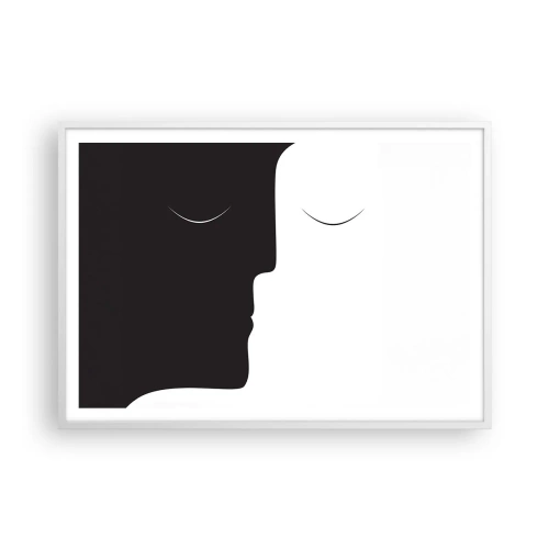 Affiche dans un cadre blanc - Poster - Unité des contraires - 100x70 cm