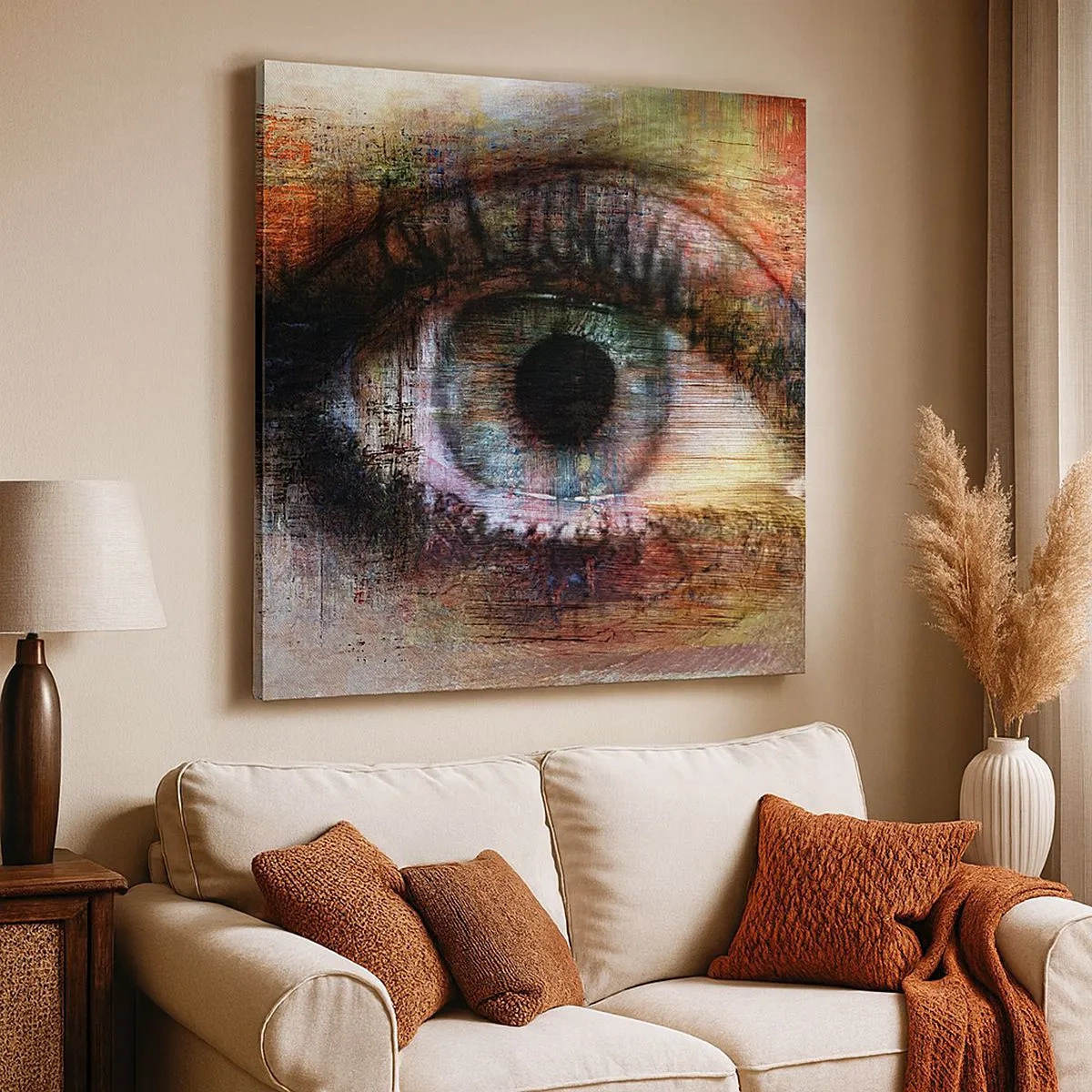 Impression sur toile - Image sur toile - Vous pouvez jeter un coup d'œil dans l'âme - 30x30 cm