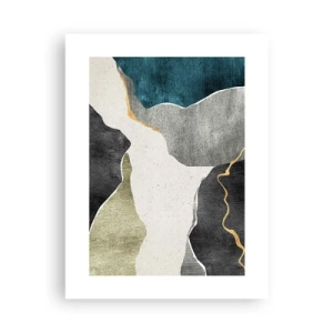 Affiche - Poster - Composition mosaïque avec un fil d'or - 30x40 cm