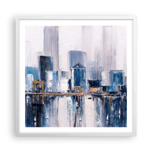 Affiche dans un cadre blanc - Poster - Impression new-yorkaise - 60x60 cm