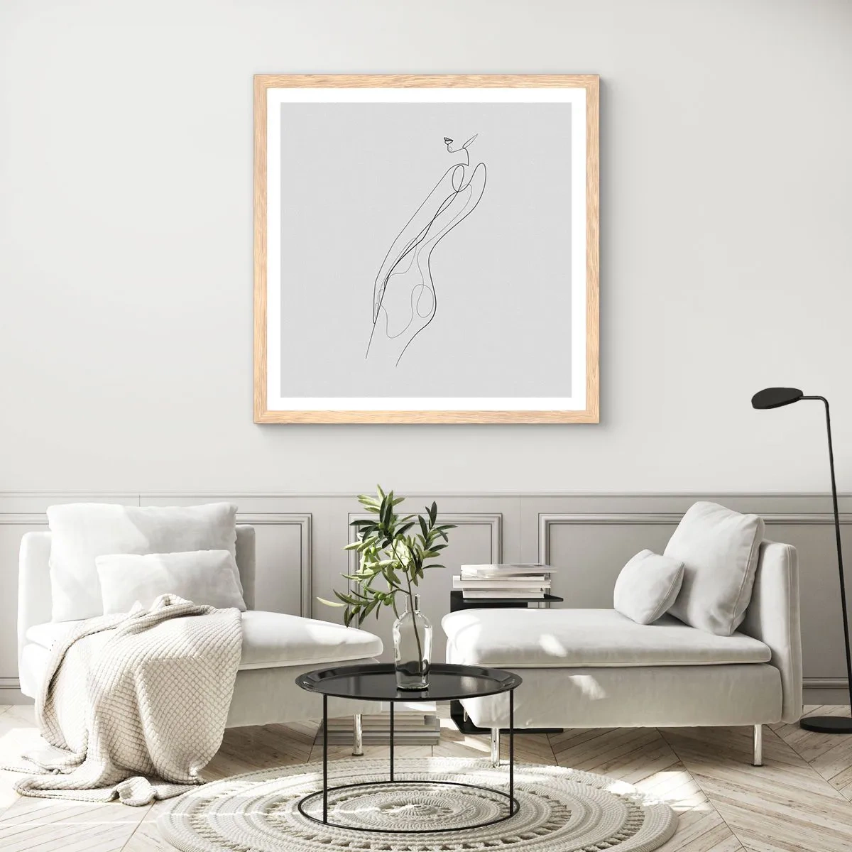 Affiche dans un chêne clair - Poster - Juste une promesse - 50x50 cm