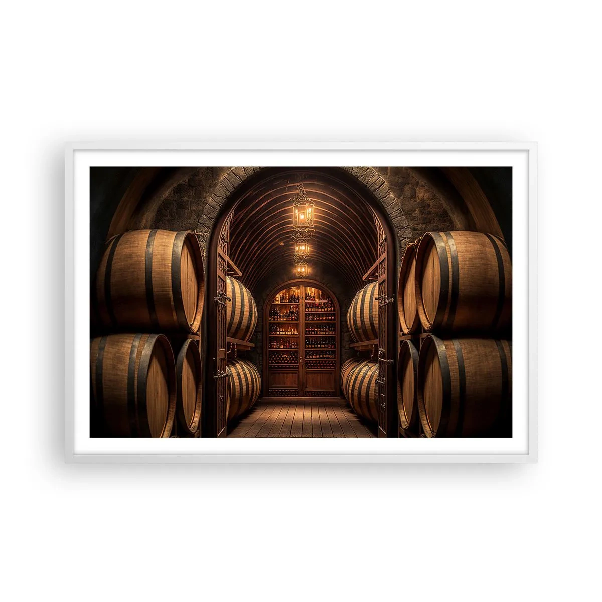 Affiche dans un cadre blanc - Poster - Cave climatisée - 91x61 cm