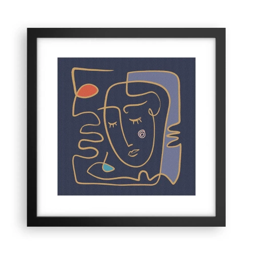 Affiche dans un cadre noir - Poster - En réflexion - 30x30 cm