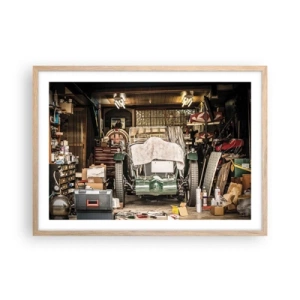 Affiche dans un chêne clair - Poster - Retour vers le passé - 70x50 cm