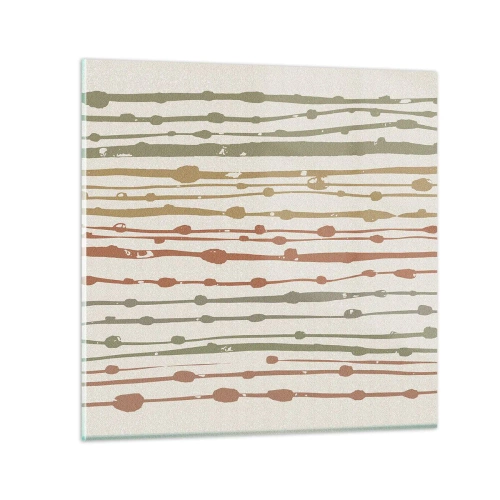 Impression sur verre - Image sur verre - Notation musicale des couleurs - 30x30 cm