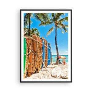 Affiche dans un cadre noir - Poster - Jeux ensoleillés - 70x100 cm