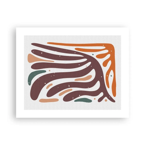 Affiche - Poster - Composition organique rayonnante - 50x40 cm
