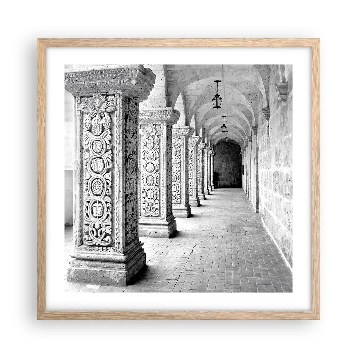 Affiche dans un chêne clair - Poster - Où cela mène-t-il…? - 50x50 cm