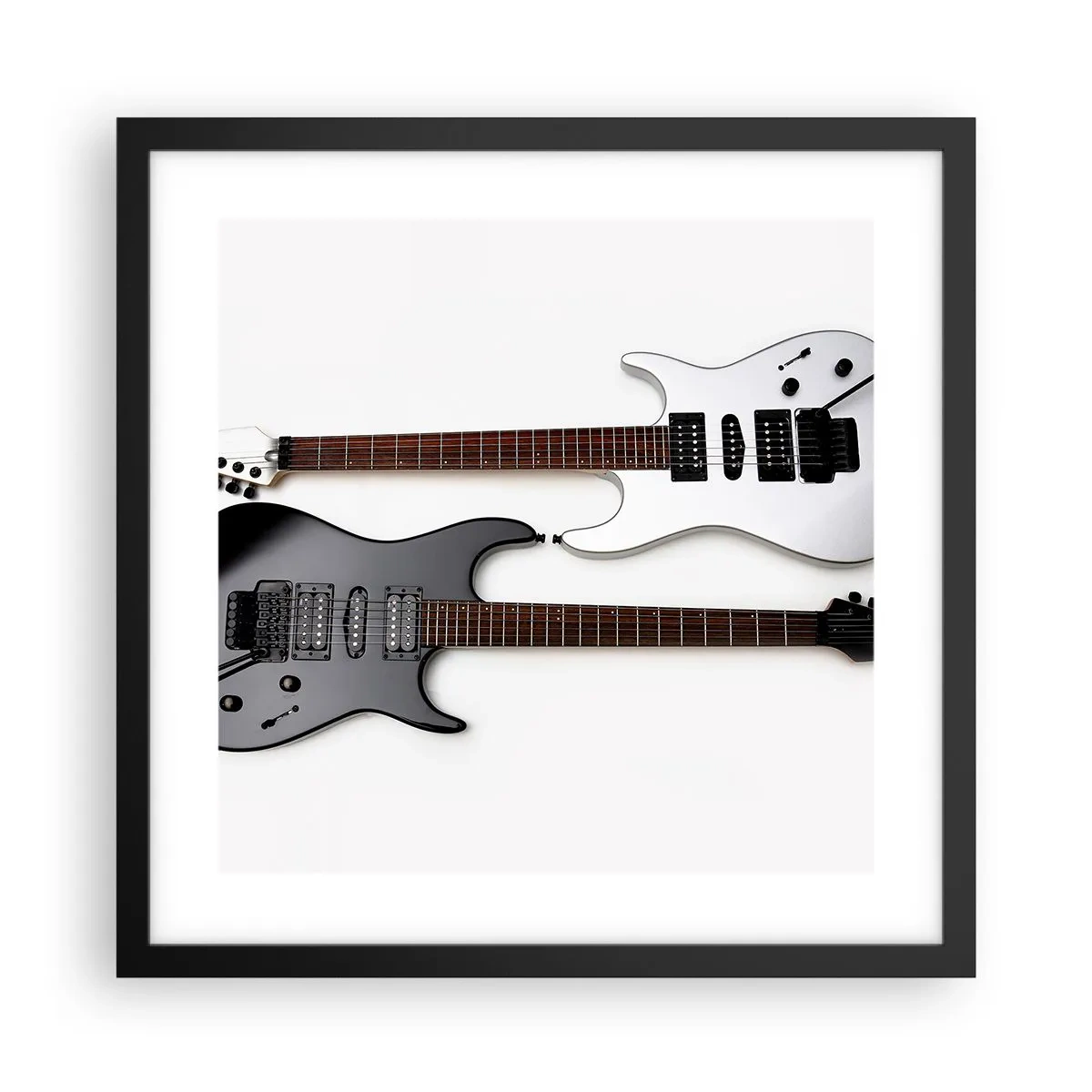 Affiche dans un cadre noir - Poster - Harmonie des formes - 40x40 cm