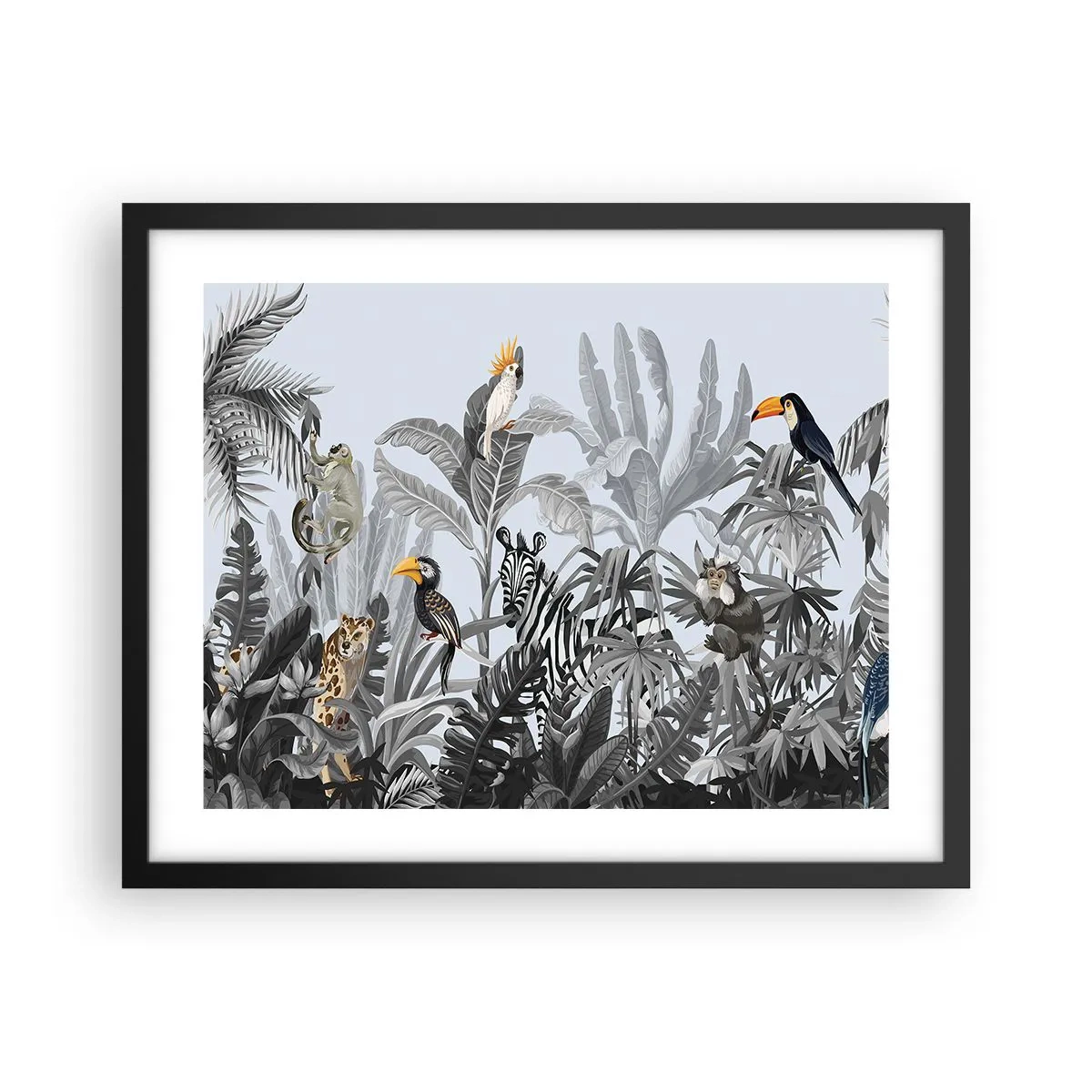 Affiche dans un cadre noir - Poster - Conte de fées africain - 50x40 cm