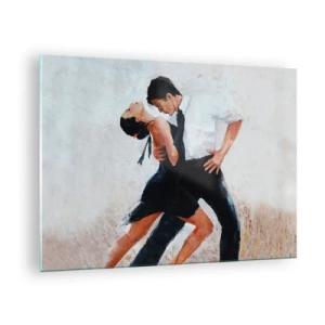 Impression sur verre - Image sur verre - Un couple dansant le tango dans une pose dynamique - 70x50cm - Tango de mes rêves et pensées - Décoration murale moderne pour le salon et la chambre ARTTOR