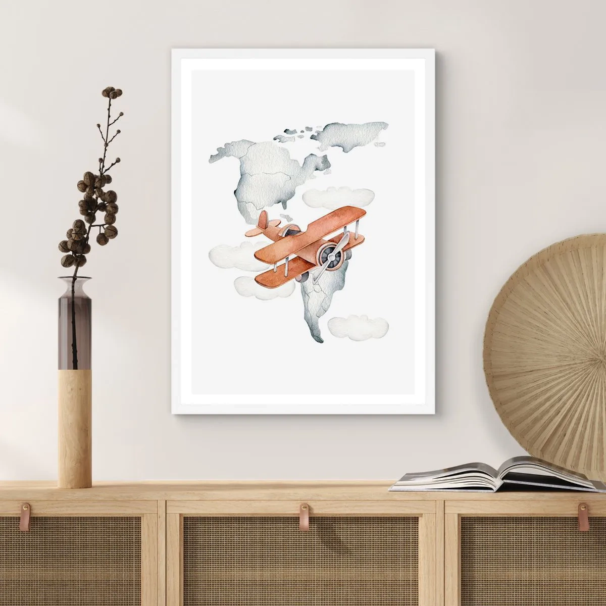 Affiche dans un cadre blanc - Poster - Dans un esprit pionnier - 50x70 cm