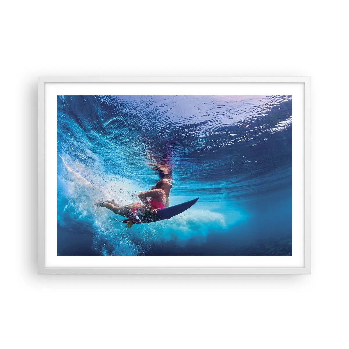 Affiche dans un cadre blanc - Poster - Joie profonde - 70x50 cm
