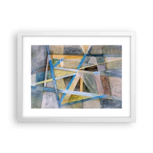 Affiche dans un cadre blanc - Poster - Tout droit ou en diagonale ? - 40x30 cm