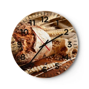 Horloge murale - Pendule murale - Appétissant, parfumé, croquant - 30x30 cm
