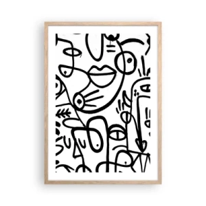 Affiche dans un chêne clair - Poster - Visages et mirages - 50x70 cm