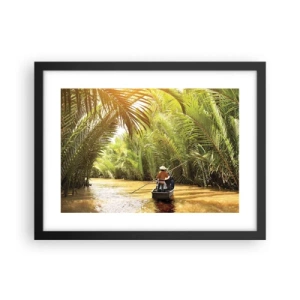 Affiche dans un cadre noir - Poster - Ravin de palmier - 40x30 cm