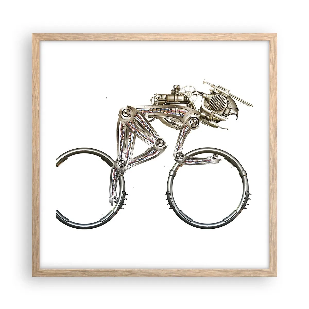 Affiche dans un chêne clair - Poster - Machine exceptionnelle - 50x50 cm