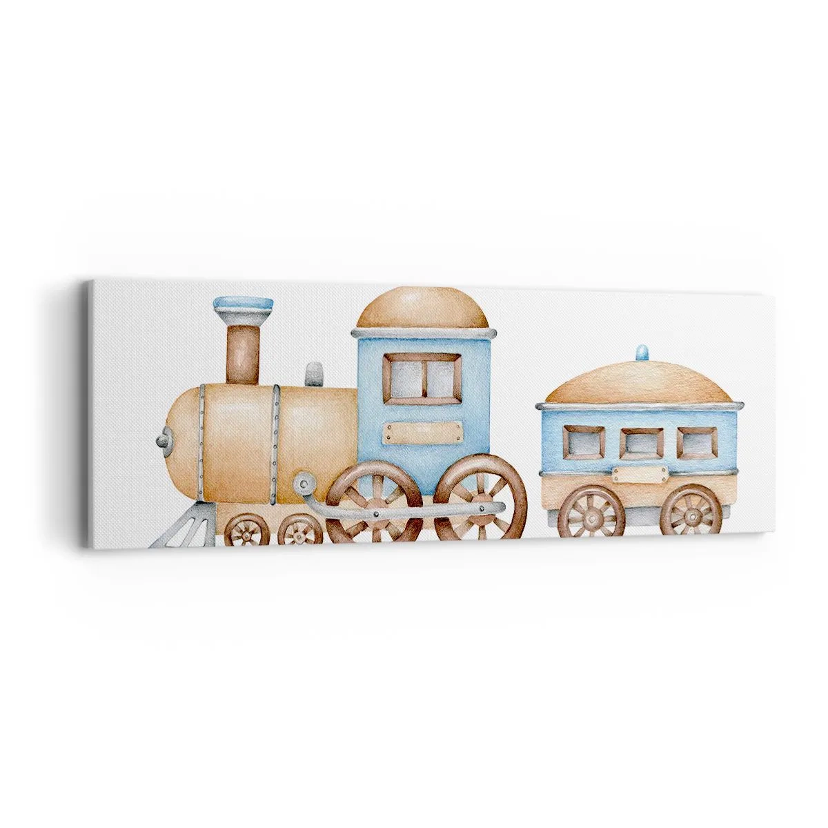 Impression sur toile - Image sur toile - Il est à la gare... - 90x30 cm