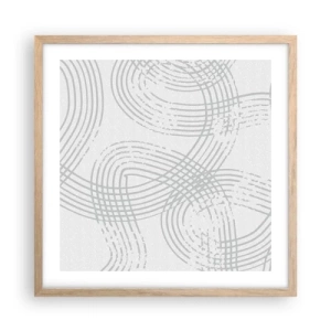 Affiche dans un chêne clair - Poster - Il n'y a pas de chemin droit - 50x50 cm