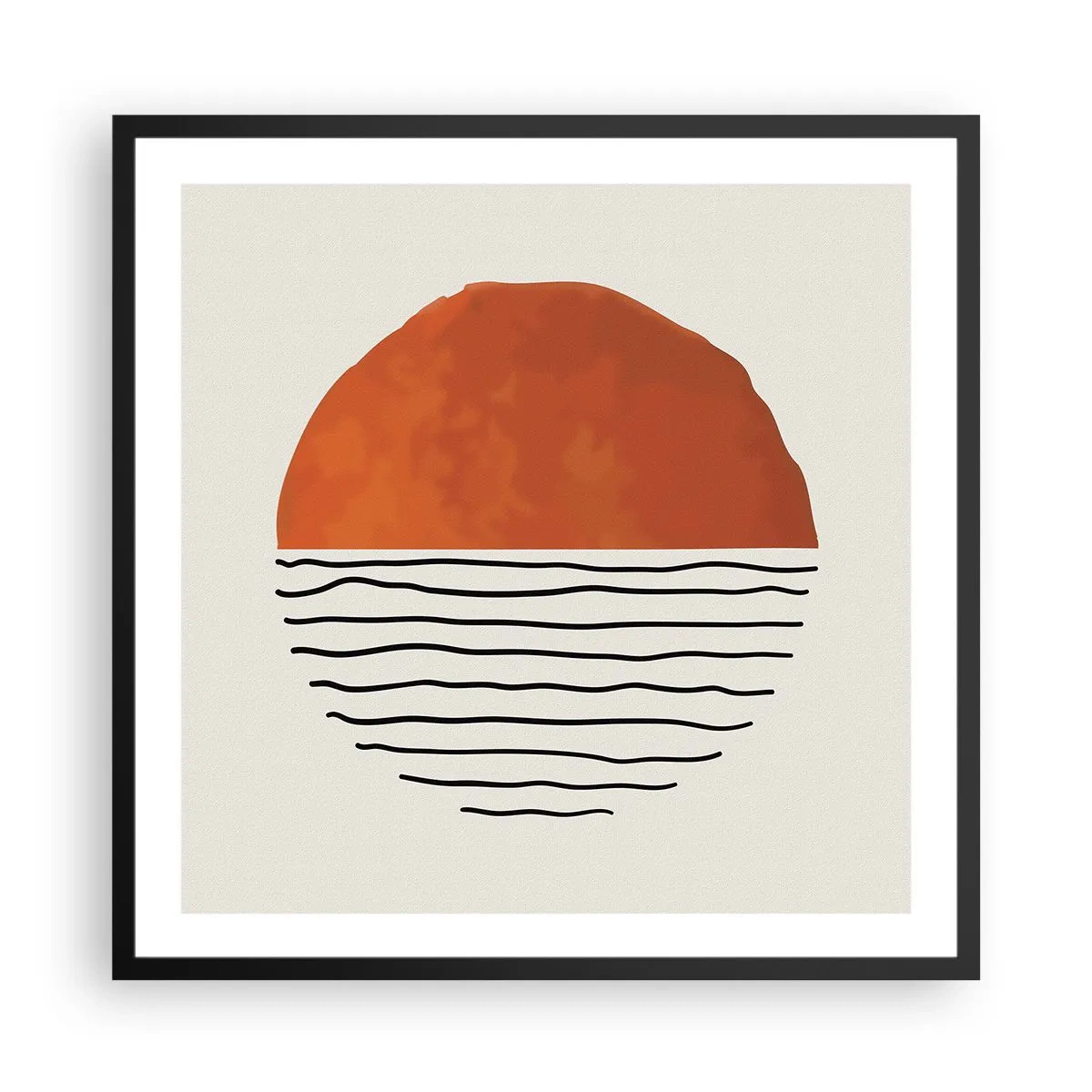 Affiche dans un cadre noir - Poster - Dans un climat japonnais - 60x60 cm