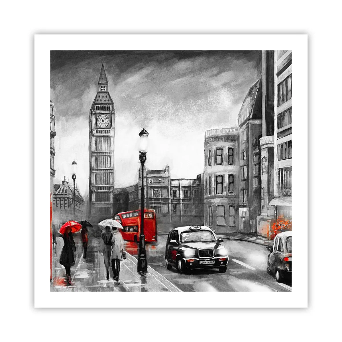 Affiche - Poster - Pas du tout une ville grise - 60x60 cm