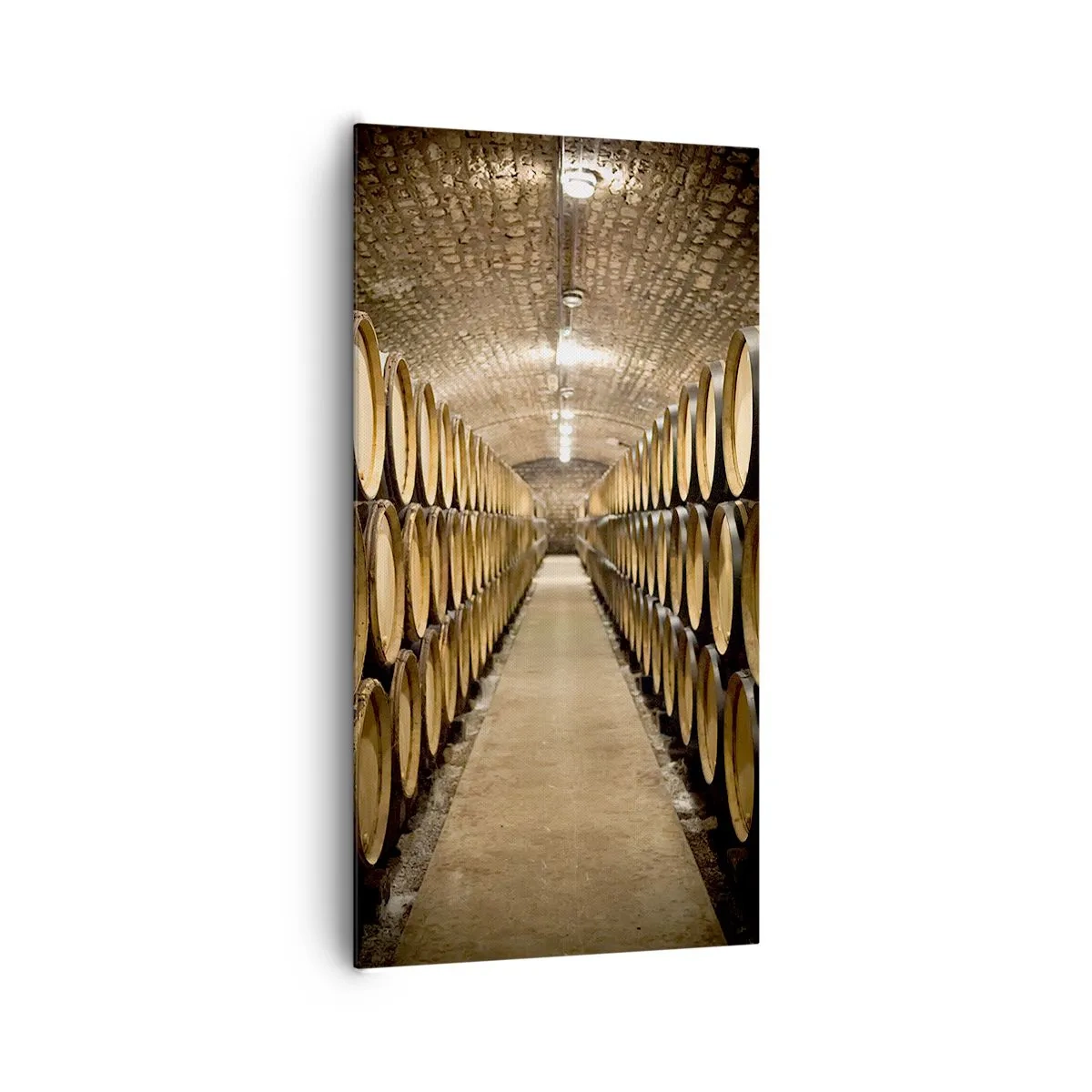 Impression sur toile - Image sur toile - Dans un sous-sol en brique - 65x120 cm