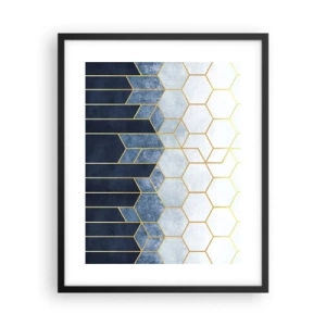 Affiche dans un cadre noir - Poster - Composition en rythme syncopé - 40x50 cm