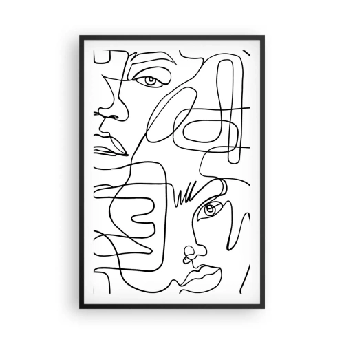 Affiche dans un cadre noir - Poster - Dans des émotions enchevêtrées - 61x91 cm