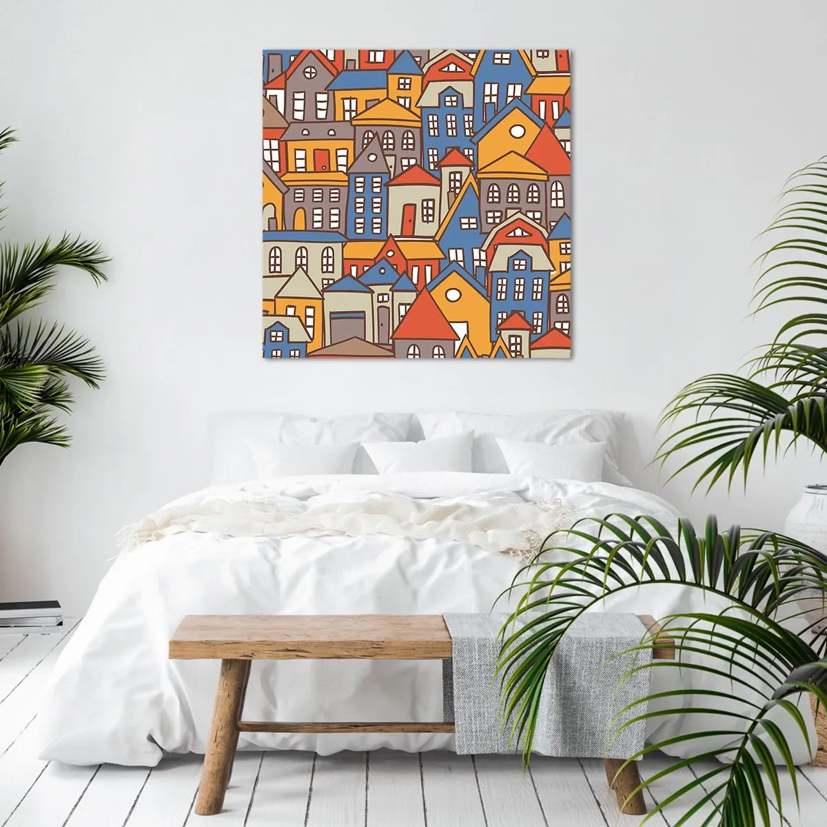 Impression sur toile - Image sur toile - Derrière la maison, une maison - 40x40 cm