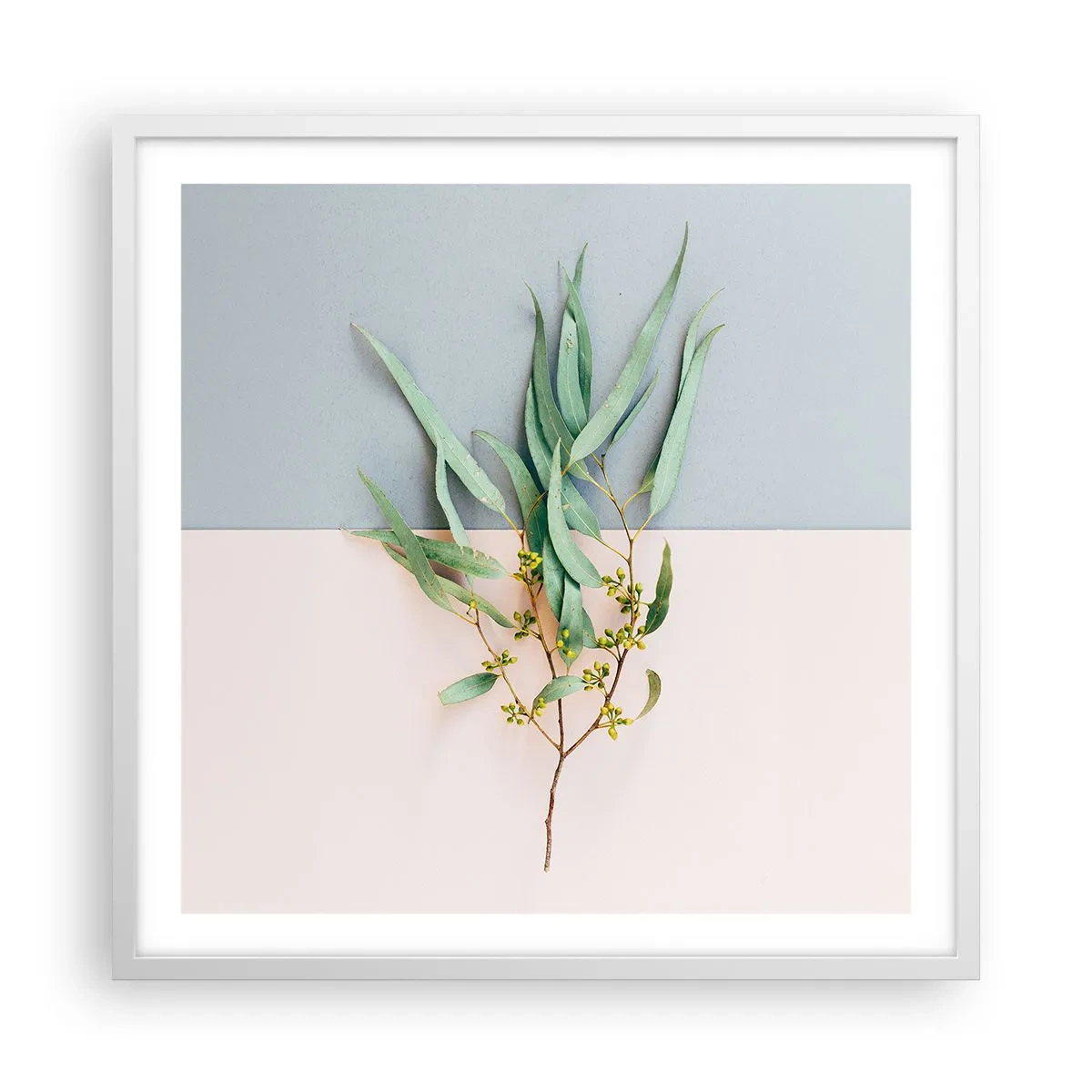 Affiche dans un cadre blanc - Poster - Subtilité pastel - 60x60 cm