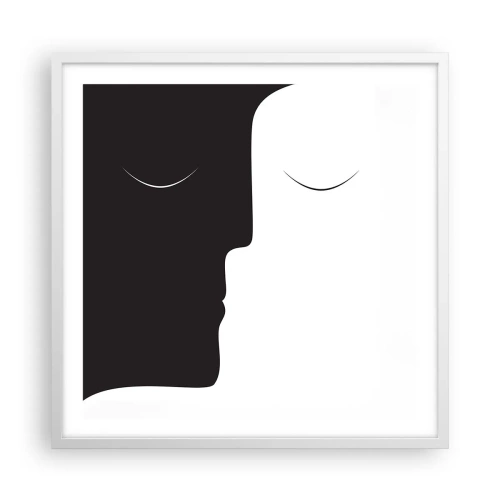 Affiche dans un cadre blanc - Poster - Unité des contraires - 60x60 cm