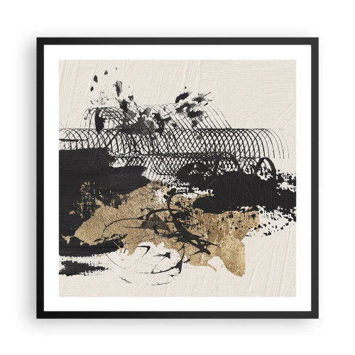 Affiche dans un cadre noir - Poster - Composer avec passion - 60x60 cm