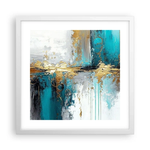 Affiche dans un cadre blanc - Poster - Tout coule - 40x40 cm