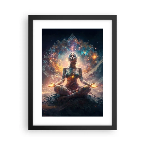 Affiche dans un cadre noir - Poster - Flux de bonne énergie - 30x40 cm