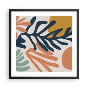 Affiche dans un cadre noir - Poster - Mers de corail - 50x50 cm