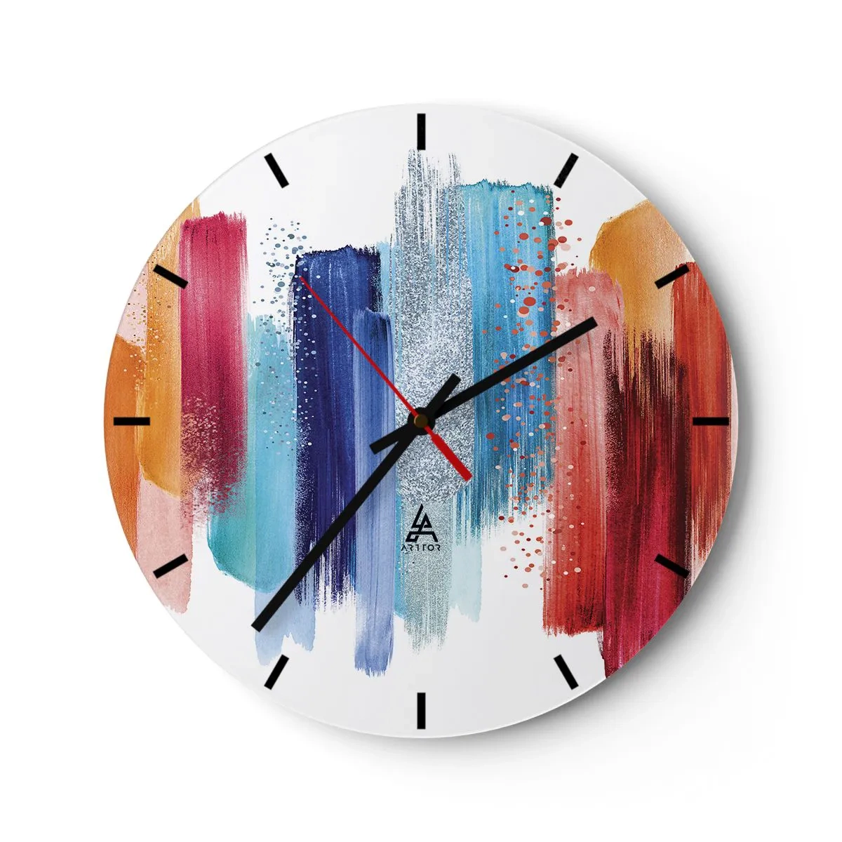 Horloge murale - Pendule murale - En haut et en bas - 40x40 cm