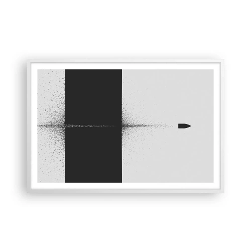 Affiche dans un cadre blanc - Poster - Droit au but - 91x61 cm