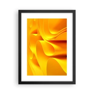 Affiche dans un cadre noir - Poster - Comme les vagues du soleil - 30x40 cm