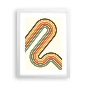 Affiche dans un cadre blanc - Poster - En zig zag vers le but - 30x40 cm