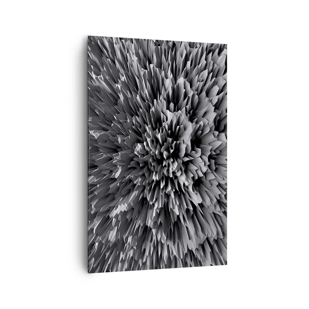 Impression sur toile - Image sur toile - Structure abstraite en nuances de gris - 80x120cm - Ça ne peut pas être plus dur que ça - Décoration murale moderne pour le salon et la chambre ARTTOR