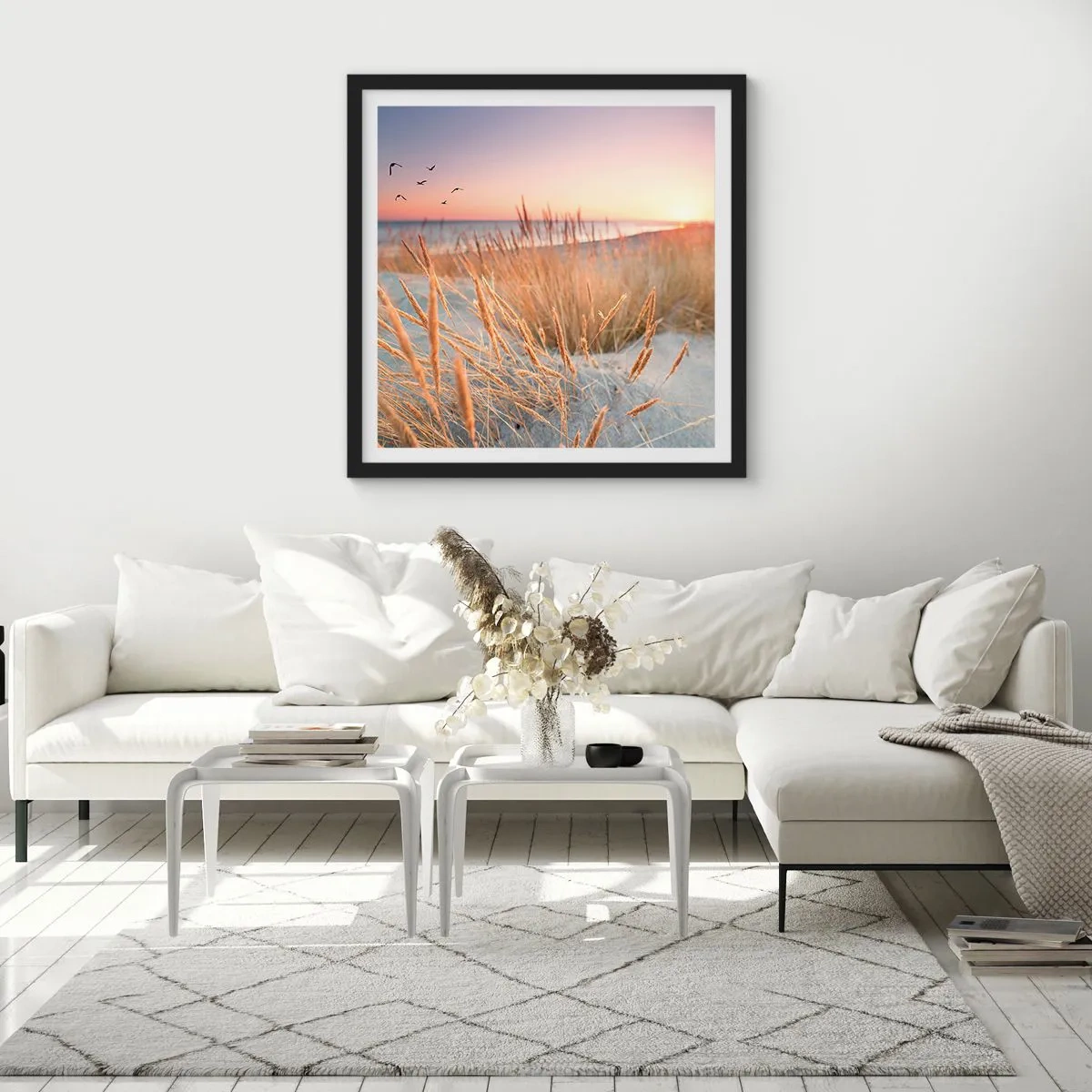 Affiche dans un cadre noir - Poster - Berceuse baltique - 50x50 cm