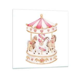 Impression sur verre - Image sur verre - Le doux monde de l'enfance - 30x30 cm