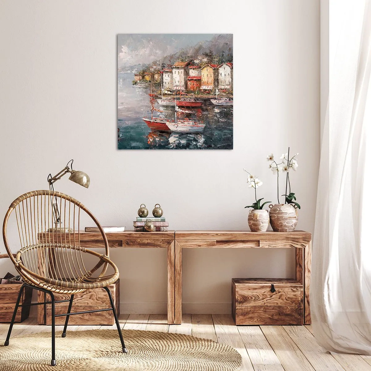 Impression sur toile - Image sur toile - Havre romantique - 30x30 cm