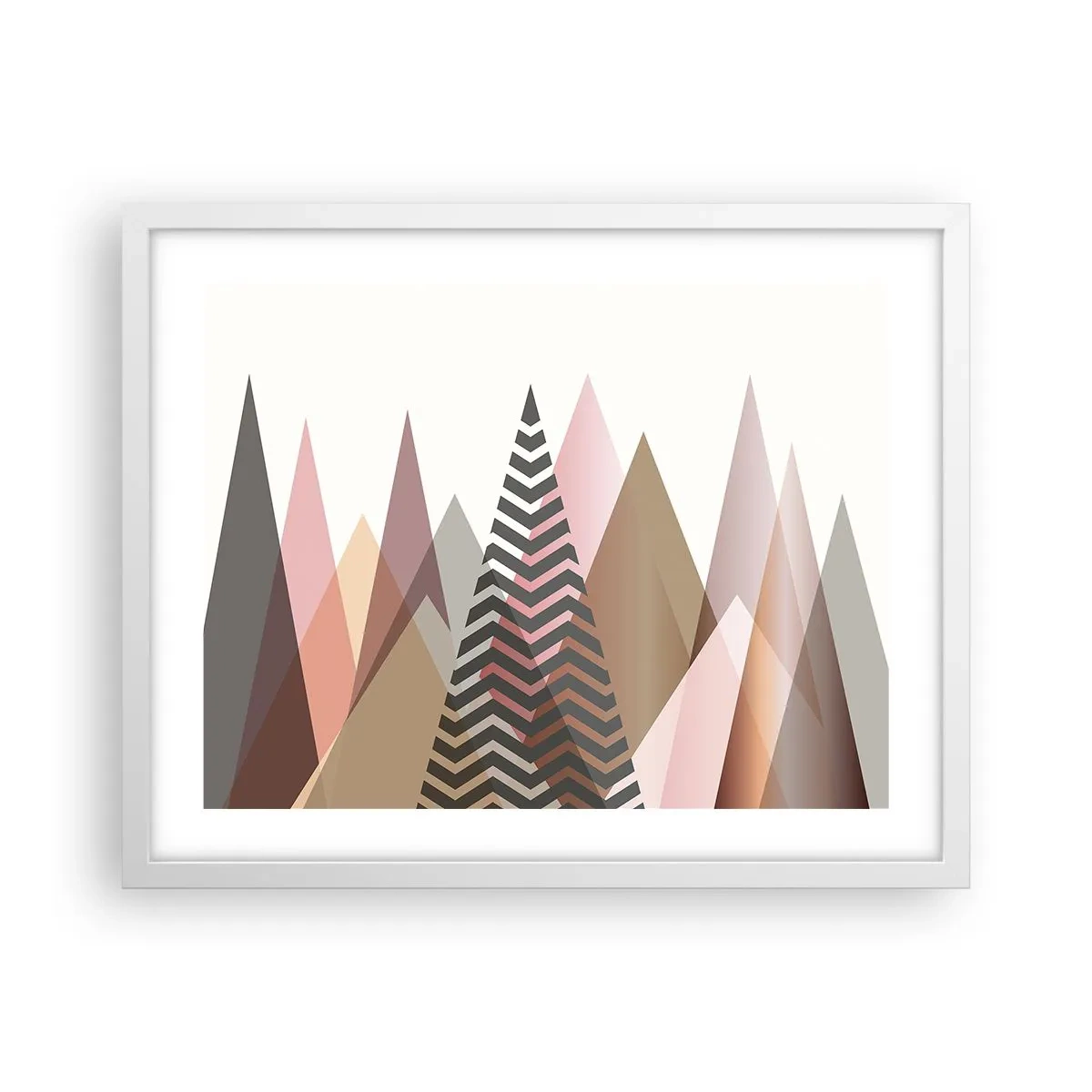 Affiche dans un cadre blanc - Poster - Vue pyramidale - 50x40 cm
